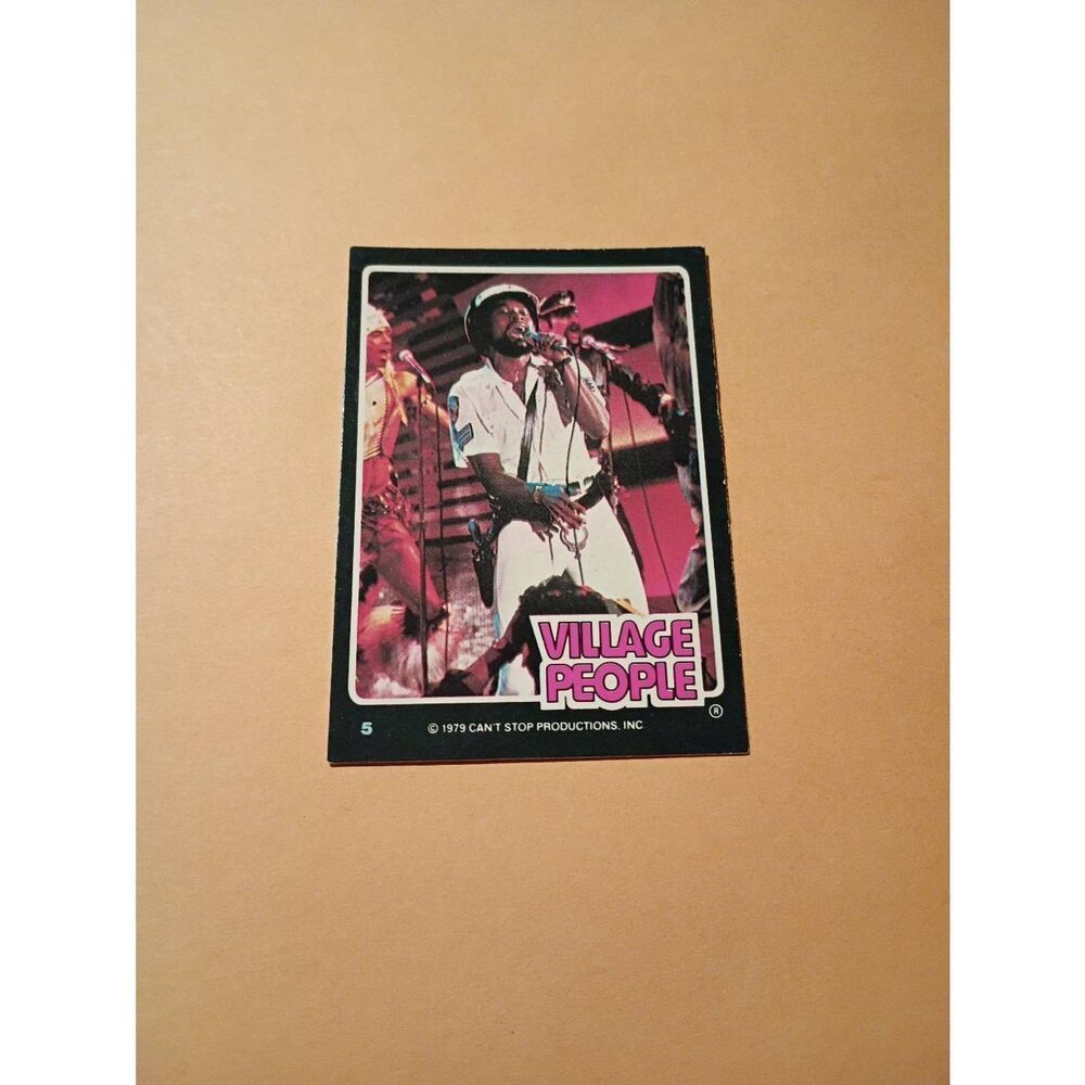 Vintage 1979 Village People Trading Card #5 Disco Era Vintage Music Collectible